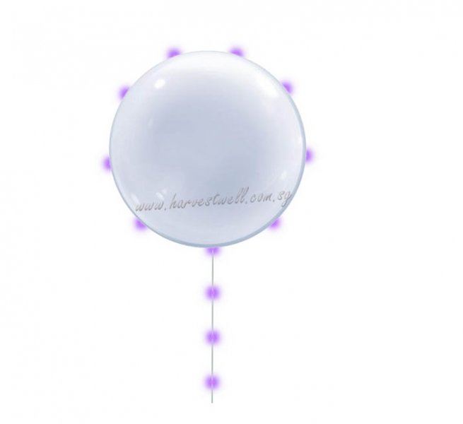 Purple LED Bubble Balloon